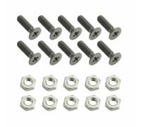 Adam Hall 5420 M10 AH - Jeu de vis fraisées M3 x 10 mm pour connecteurs XLR à encastrer, noir