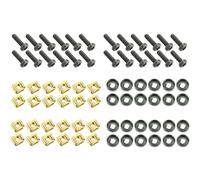Adam Hall Vis M6 – 19" Parts 5928 M24 AH – M6 x 20 mm, écrou cage et rondelle déformable – Lot de 24