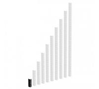 Adam Hall – Profilé de rack 61535B2 – Acier 2 mm – 2U – Noir