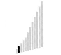 Adam Hall 19" Parts 61535 B 3 - Profilé Rack acier Noir Heavy Duty 3 U