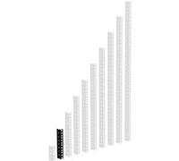Adam Hall Profilé rack 19" 61535 B 4 acier noir Heavy Duty 4 U