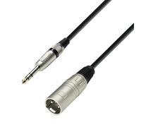 Adam Hall Cables 3 STAR BMV 0100 - Câble Micro XLR mâle vers Jack 6,35 mm TRS stéréo 1 m