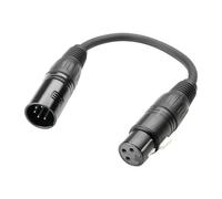 Adam Hall Adaptateur DMX XLR 3 STAR DGF 0020 – XLR mâle 5 points vers XLR femelle 3 points 0,2 m