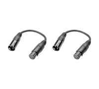 Adam Hall Cables 3 STAR DHM 0020 - Adaptateur DMX XLR femelle 5 points vers XLR mâle 3 points 0,2 m (Lot de 2)