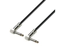 Adam Hall Cables 3 STAR IRR 0015 - Câble Instrument Jack 6,35 mm mono coudé vers Jack 6,35 mm mono coudé 0,15 m