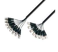 adam hall K3 L8 MF 0500 câble audio 5 m 8 x XLR (3-pin) Noir
