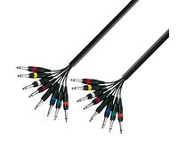 Adam Hall Cables 3 STAR L8 PP 0300 - Câble Multipaire 8 x Jack 6,35 mm mono vers 8 x Jack 6,35 mm mono 3 m