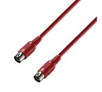Adam Hall Cables 3 STAR MIDI 0075 RED - Câble MIDI 0,75 m rouge