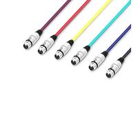 Adam Hall Cables 3 STAR MMF 0050 SET - Lot de 6 câbles micro Adam Hall® XLR femelle vers XLR mâle 0,5 m