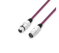 Adam Hall cables 3 Star MMF 0100 PUR Câble microphone XLR femelle vers XLR mâle Violet 1 m