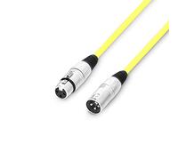 Adam Hall Cables 3 STAR MMF 0100 YEL Câble microphone XLR femelle vers XLR mâle Jaune 1 m