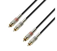 Adam Hall Cables 3 STAR TCC 0100 - Câble Audio 2 x RCA mâle vers 2 x RCA mâle 1 m
