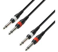 Adam Hall Cables 3 STAR TPP 0100 - Câble Audio 2 x Jack 6,35 mm mono vers 2 x Jack 6,35 mm mono 1 m