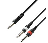 Adam Hall Cables 3 STAR YVPP 0300 - Câble Audio Jack 6,35 mm stéréo vers 2 x Jack 6,35 mm mono 3 m
