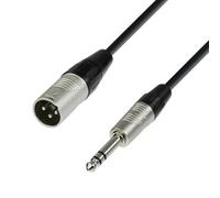 Adam Hall Cables 4 STAR BMV 1000 - Câble Micro REAN XLR mâle vers Jack 6,35 mm TRS stéréo 10 m