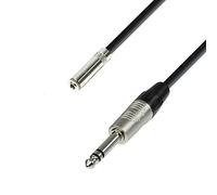 Adam Hall Cables 4 STAR BYV 0300 - Rallonge Casque Mini-Jack 3,5 mm stéréo vers Jack 6,35 mm stéréo 3 m