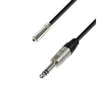 Adam Hall Cables 4 STAR BYV 0600 - Rallonge Casque Mini-Jack 3,5 mm stéréo vers Jack 6,35 mm stéréo 6 m