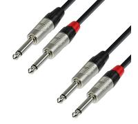 Adam Hall Câble audio REAN 2 x Jack 6,3 mm mono vers 2 x Jack 6,3 mm mono 3 m
