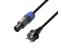 Adam Hall Cables 5 STAR Câble d'alimentation - Neutrik powerCON vers Schuko, Titanex, 3 m