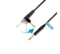 Adam Hall Cables 5 STAR IPPR 0600 FLIPJACK - Câble pour instrument, Palmer Adam Hall FLIPJACK, Jack droit et coudé, 6 m, noir