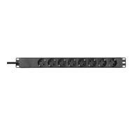 Adam Hall Cables RACK PDU 8-19" Power Strip 1 U 8 voies sans interrupteur, noir