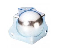 Adam Hall - Coin boule à renfort d'angle à passage profilé pour 45 mm - Zinc