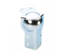 Adam Hall - Coin boule combiné avec renfort d'angle pour 79 mm - zinc