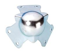 Adam Hall - Coin boule petit modèle deux trous par patte - Zinc