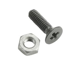 Adam Hall Hardware 5420 BLK M100 AH - Lot de 100 Vis à Tête Cruciforme M3 x 10 noir pour Embases XLR avec écrous en sachet