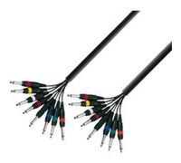 Adam Hall - K3L8PP0500 - Câble Multipaire 8 x Jack 6,35 mm mono vers 8 x Jack 6,35 mm mono - 5.00 m