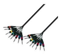 Adam Hall - K3L8VV0500 - Câble Multipaire 8 x Jack 6,35 mm TRS stéréo / 8 x Jack 6,35 mm TRS stéréo - 5.00 m