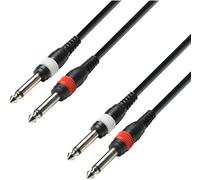 Adam Hall Câble de raccordement K3TPP0300 2x Jack mâle 6,3 mm mono – 3 m noir