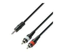 Adam Hall Câble audio 3 STAR YWCC 0600 – Mini-jack 3,5 mm stéréo vers 2 x RCA mâle 6 m