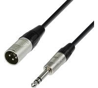 adam hall K4 BMV 0300, 6.35mm TRS, Mâle, XLR (3 broches), Mâle, 3 m, Noir, Argent