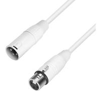 Adam Hall K4 MMF 0100 SNOW XLR Câble de liaison [1x XLR mâle - 1x XLR femelle] 1.00 m blanc