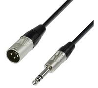 Adam Hall K4BMV0300 XLR Câble de liaison [1x XLR mâle 3 pôles - 1x Jack mâle 6,3 mm (stéréo)] 3 m noir
