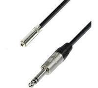 adam hall K4 BYV 0300 câble audio 3 m 3,5mm 6,35 mm Noir, Argent