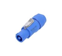 Adam Hall K4CPFIN - Connecteur d'alimentation à verrouillage pour câble, bleu