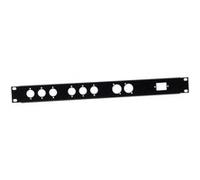 Adam Hall - Panneau rack en acier pour XLR (6M+2F) & IECC - 1U G