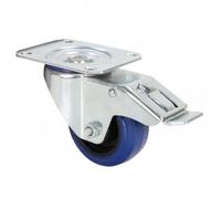 Adam Hall - Roulette pivotante avec frein - bleu - 80 mm