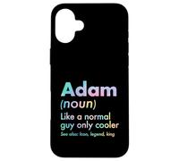Adam Like A Normal Guy Only Cooler Legend King Prénom Coque pour iPhone 16 Plus
