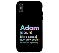 Adam Like A Normal Guy Only Cooler Legend King Prénom Coque pour iPhone X/XS