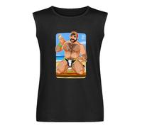 Adam Likes Sun Lotion T Shirt Bobobear Bobobearart Bobo Bear Bobo Nisi Bear Gayart Gay Art Bear Art Tee Sleeveless Vest Tank Top Black XXL