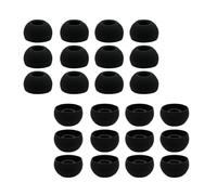Adam Victor 43212pb Lot de 12 paires d'embouts en silicone compatibles avec Skull Candy Sesh Evo et autres embouts de 3,8 mm à 5,5 mm, S/M/L Noir