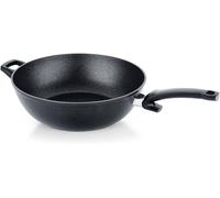 Adamant 100-800-32-100/0 Wok/Poêle À Servir (Ø 32 Cm, 6 L) En Aluminium, Revêtu, Anti-Adhésif, Bord Haut, Résistant Aux Rayures ¿ Compatible Induction ¿ Noir