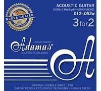 Adamas Cordes Guitare Acoustique Nuova Phosphor Bronze Coated Jeu de 3 Light .012 1818NU-3