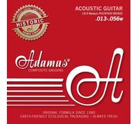 Adamas Cordes pour Guitare Acoustiques Phosphor Bronze Réédition Historique solid brass ball-end Medium .013-.056 1919