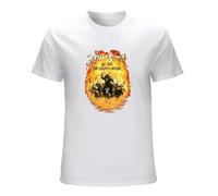 ADAMF WRNNUP Men's Battle Beast Golden Horde Heavy Metal T-Shirts White 3XL