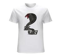 ADAMF WRNNUP Men's Escape from New York Cobra Snake Plissken Mens Symbol Kurt Russell Movie T-Shirts White S