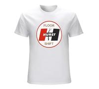 ADAMF WRNNUP Men's Hurst Floor Shift - Graphic Cotton Short Sleeve T-Shirts White M